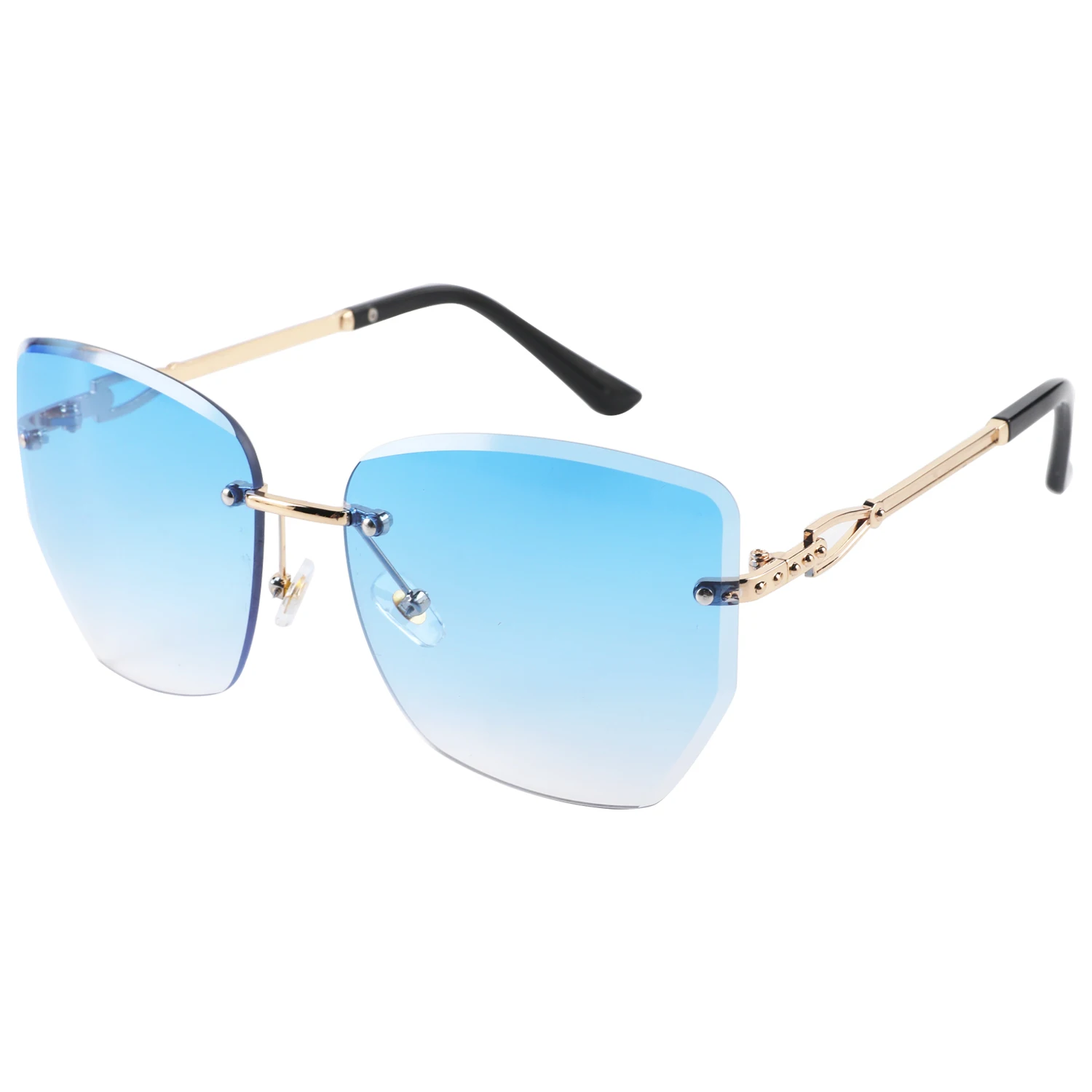 New Ins Sunglasses Female Trend Slimming Gm Diamond Cut Edge Sunglasses ...
