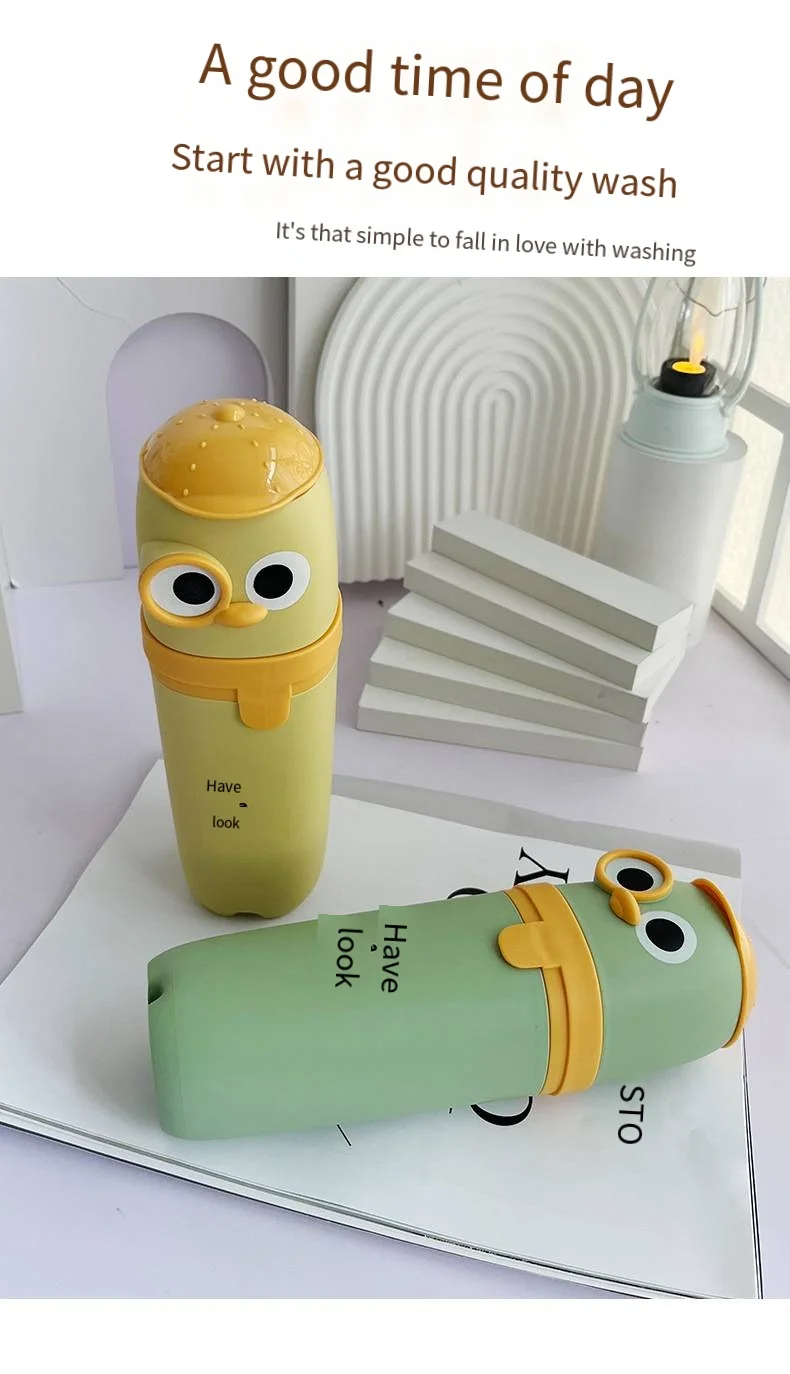 Travel mouthwash cup Cartoon Brushing cup Toothware cup set Portable family toiletry toothpaste toothbrush case manufacture