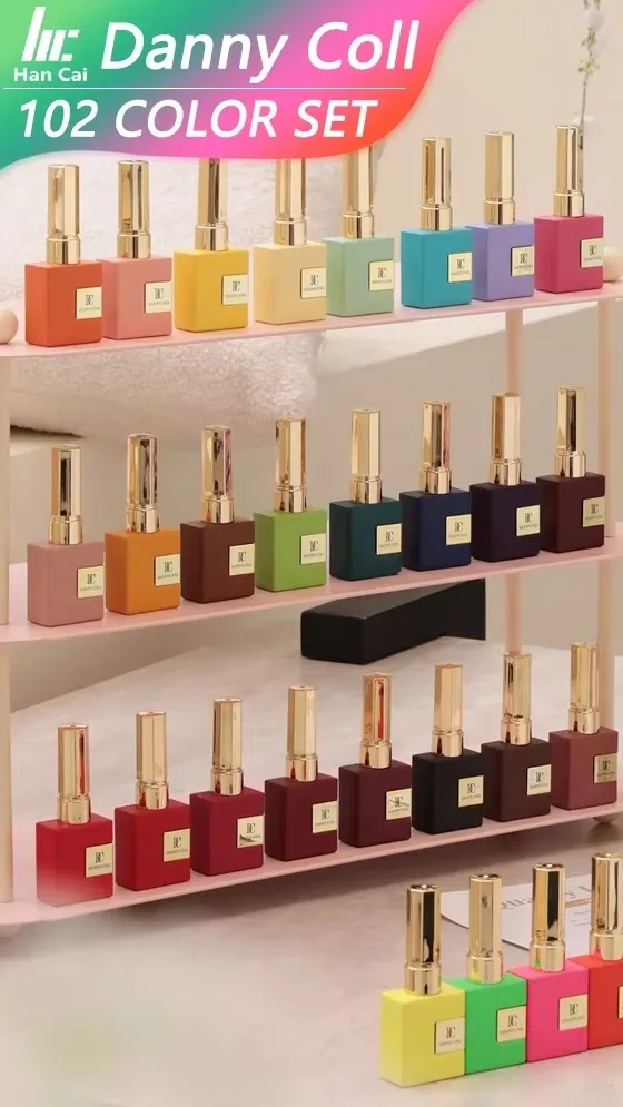 ダニコール新着ネイルジェルセット72色15ml、エコフレンドリーで長持ち