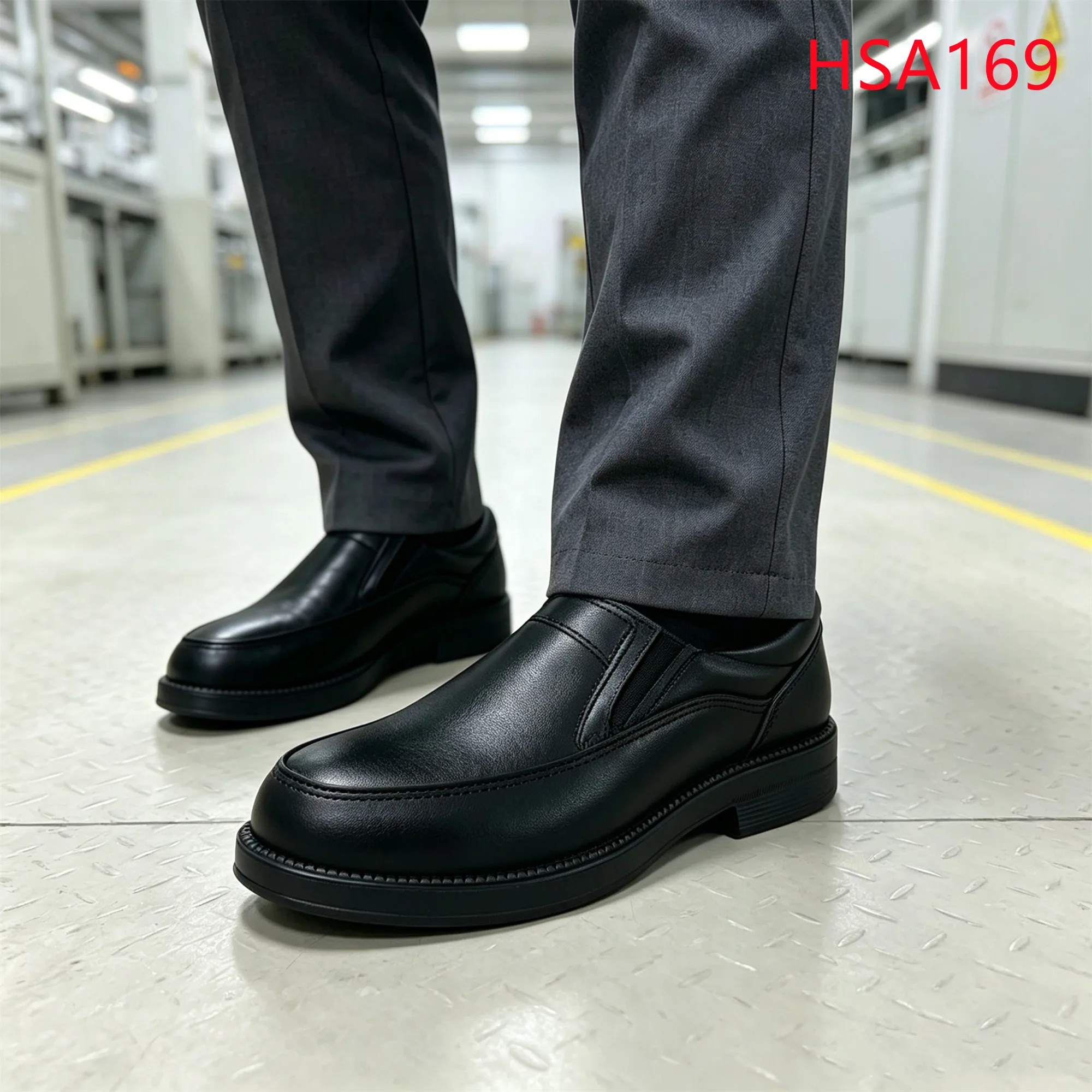 LXG,Executive Visit Full Grain Leather Pull-on Style Manager Safety Shoes Workshop Supervision Steel Toe Insert Work ShoesHSA169