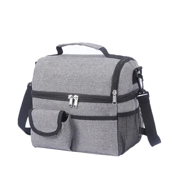 2024 Hot Sale Factory Price Wholesale Double Layer Lunch Cooler Bag Large Capacity Waterproof Cooler Bag