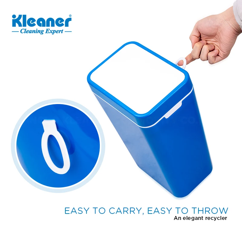 Kleaner Modern Public Rectangular Trash Plastic Medium Garbage Cans