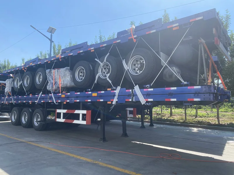 Vehicle Master 2 Axle 3 Axle 4 Axle 40 Ft 20 Ft Container Semi Trailer Flat Bed Flatbed Trailer for Sale