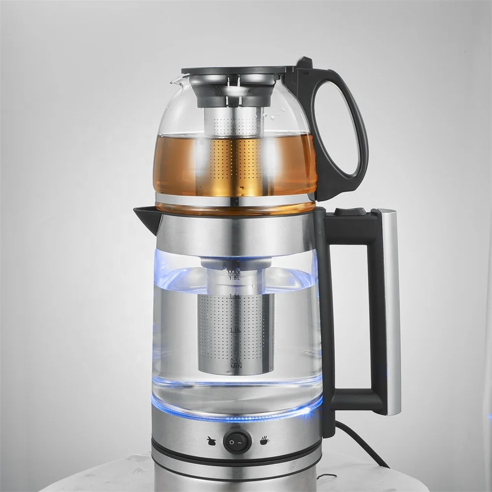 China Glass Electric Teapot Electric Kettle Temperature Control Led