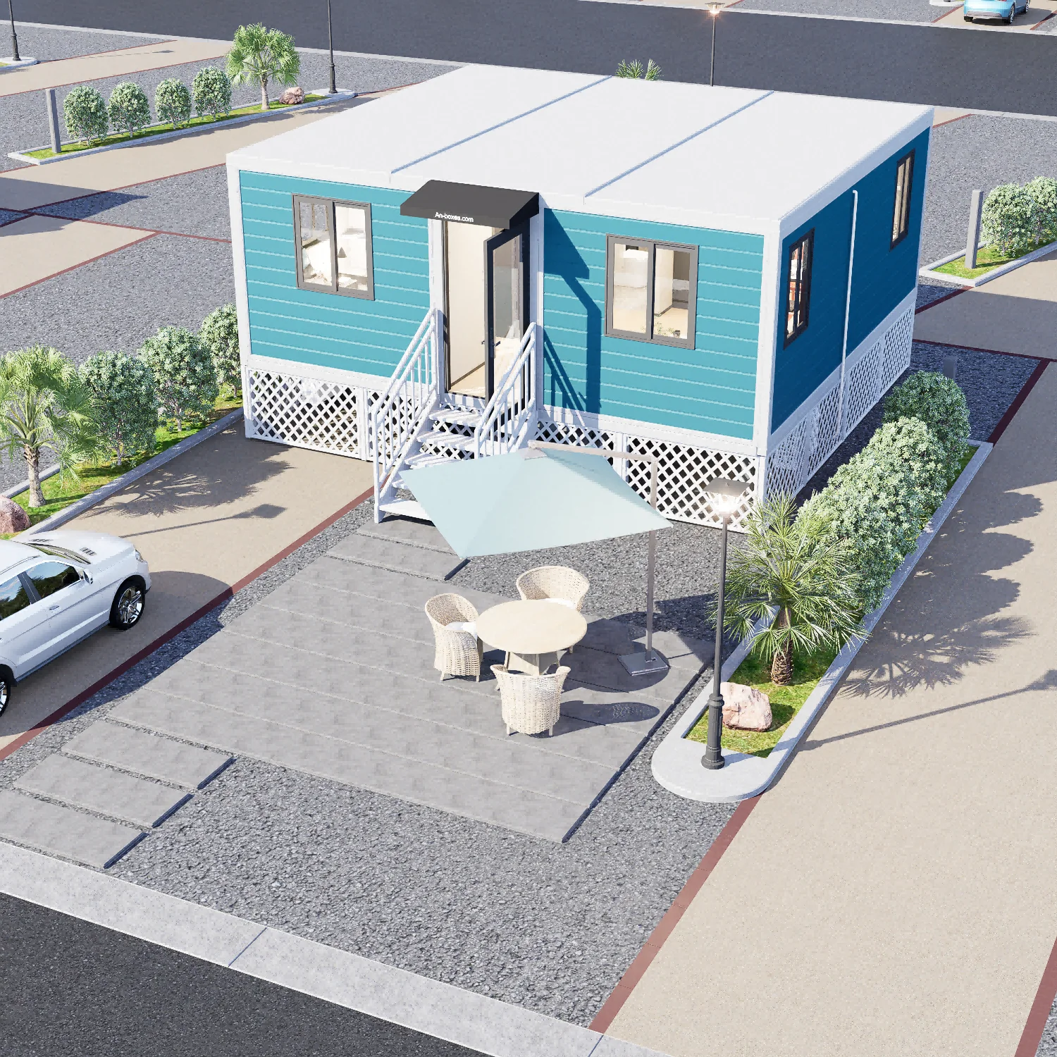 Fast Delivery Modular Prefab 20ft Expandable Modern Steel Container House Tiny Home with Three Rooms Great Space Use