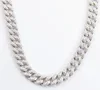 White-10mm single row cuban chain