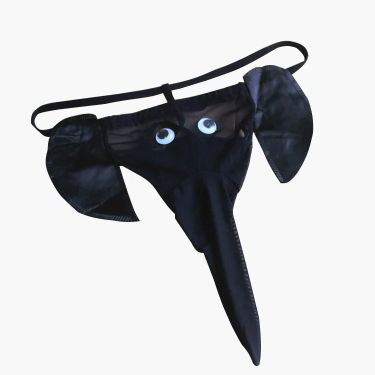 Cuecas masculinas t-back bulge bolsa tanga g-string elefante roupa interior  - AliExpress