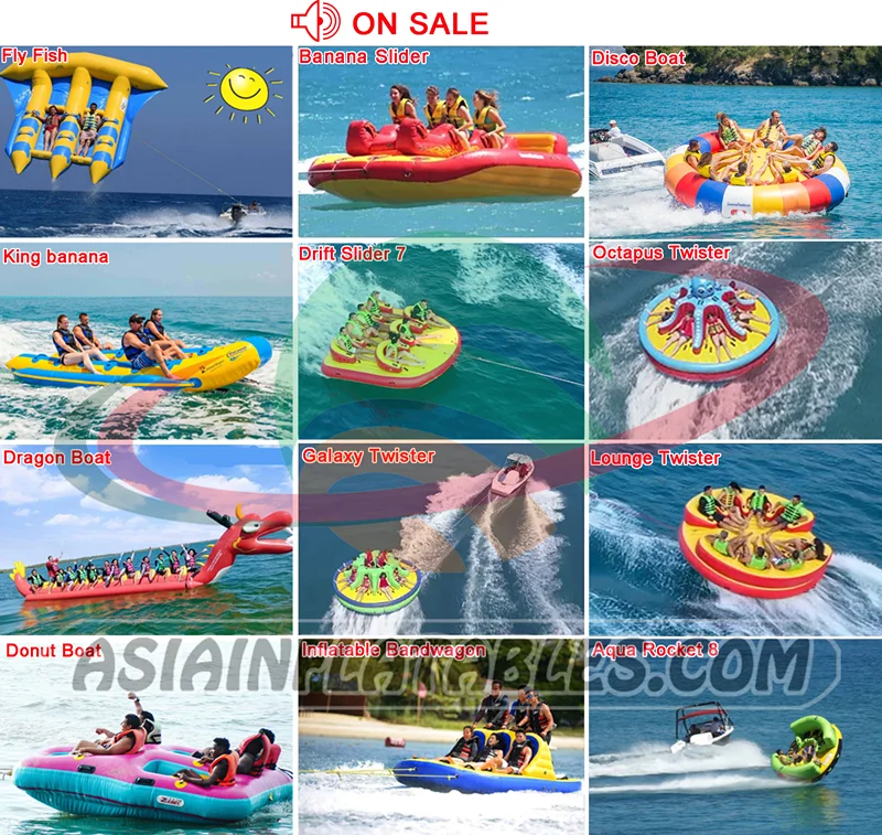 Inflatable 5 People Donut Boat Ride Towable Water Boat Fly Tube For