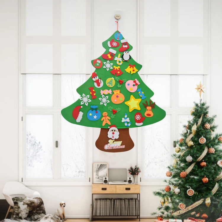 New products 2022 home personalized decoration custom kids diy felt christmas tree