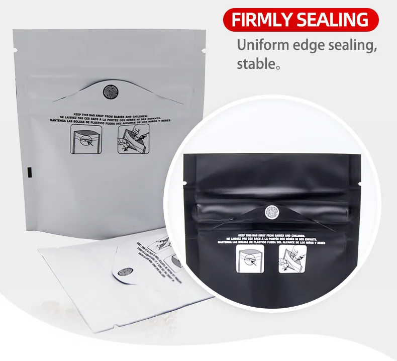 Custom Printed Smell Proof Mylar Child Resistant Plastic Food Packaging