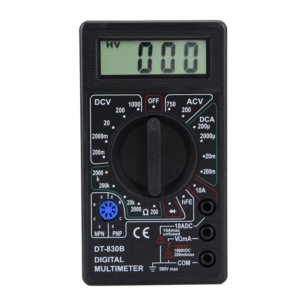 Dt830b Ac/dc Lcd Digital Multimeter 750/1000v Voltmeter Ammeter Ohm ...