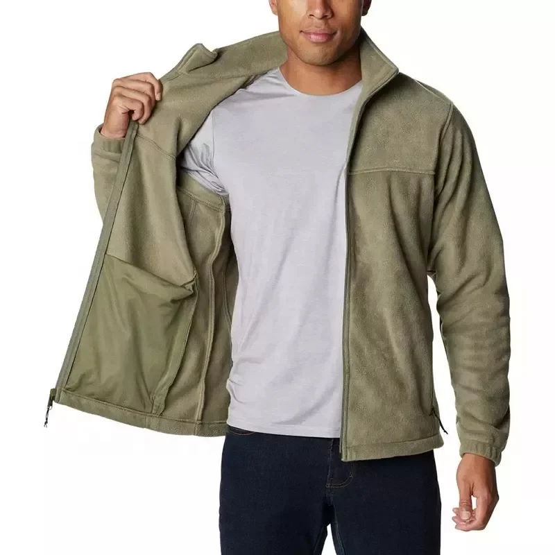 JL1129C Wholesale Outdoor Men Winter Autumn Sports Stand Collar Zip Front Polar Fleece Zipper Hoodies