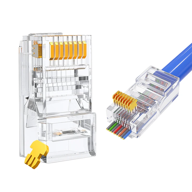 Factory Price Plug Rj 45 Connector 8p8c Rj45 Pass Through Cat5 Modular ...