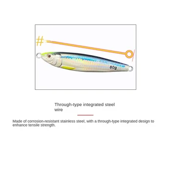 Cross-Border Dedicated Metal Jig Lure Source Factory Direct Sales Iron Plate Jig with Hooks Lead Fish Jig for Mackerel – Metal Jig – view 5