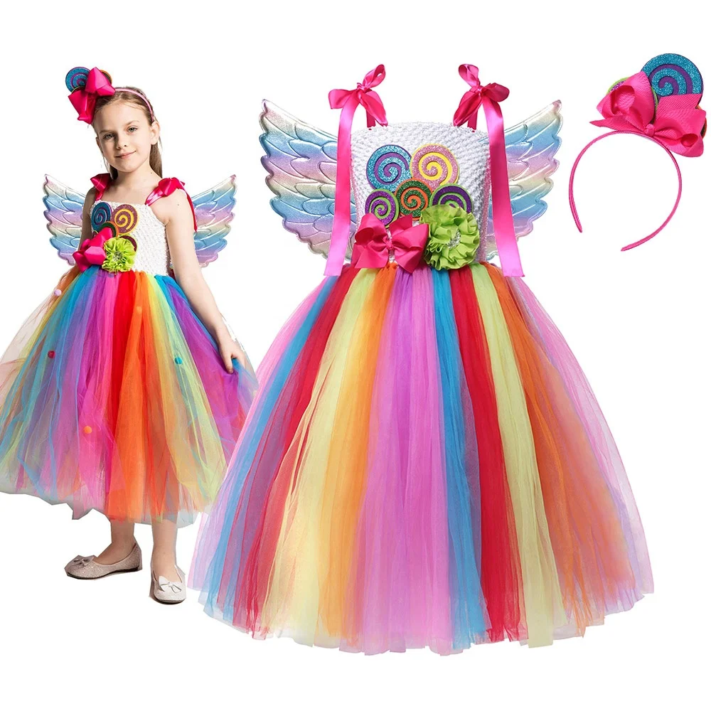 rainbow gown for kids