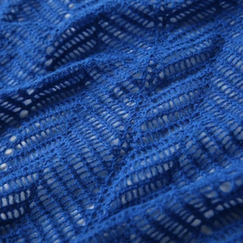 Fancy Fabrics Roving Fishbone Texture Hollow Wool Jacquard Knitted Fabric For Garment