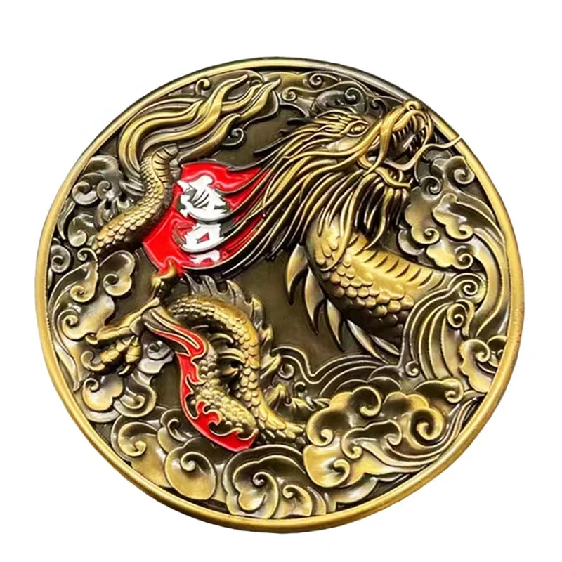 Premium Souvenirs Dragon Medallion 5k Gold Metal Marathon Sport Running ...