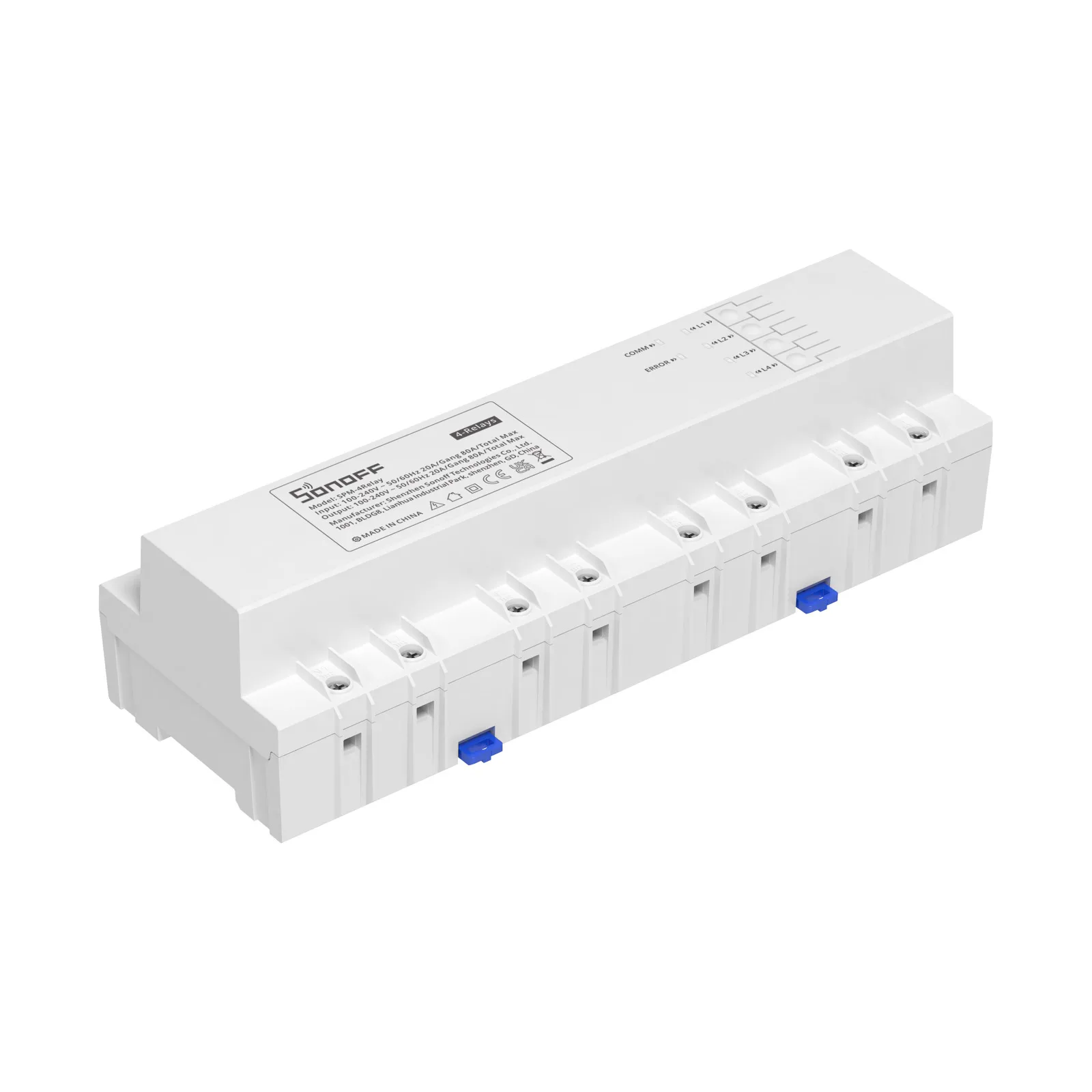 Módulo de Medidor de Potência Empilhável SPM-Main 4Relay DIY MINI WIFI  Interruptor Inteligente 20A Controle APP EWeLink Alexa Google Cartão SD