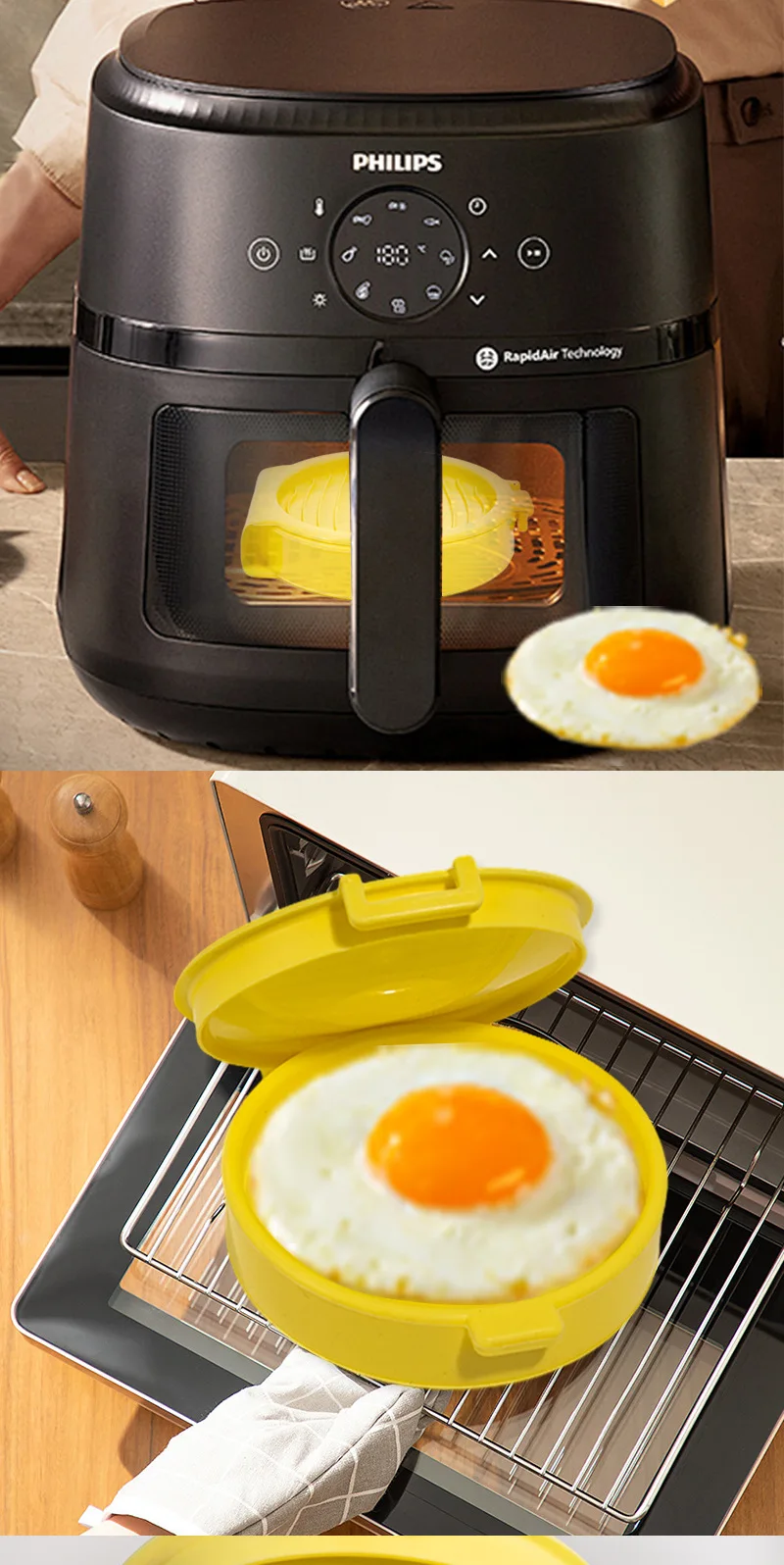 Circular Silicone Fried Egg Mold Flip Type Heatable Food Microwave Oven Friendly High Temperature Resistant Kitchen Tool supplier