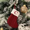 Knitted ds red-letter socks c
