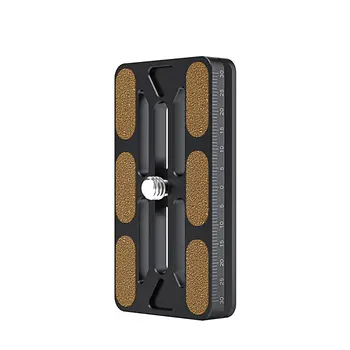 Universal 70mm Aluminum Quick Release Plate with 1/4" to 3/8" Screw, DSLR Mirrorless Tripod Base Accessory