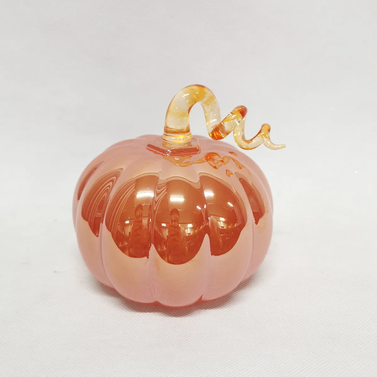 Jiangsu Baoying factory custom made artificial matte gold glass craft halloween gift pumpkins table decorations ideas wholesale manufacture