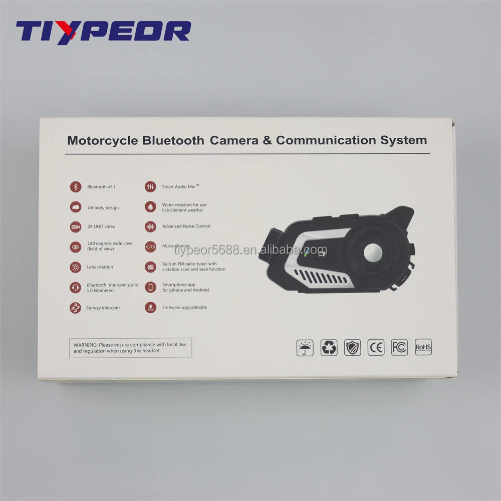 product tiypeor motorcycle bluetooth intercom recorder hi res sound quality group intercom headset cycling recorder-3