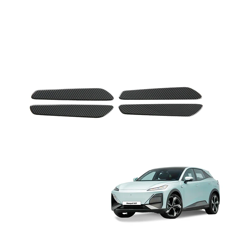 Handtagstäckning för Changan Deepal S07 Tillbehör ABS Kolfibermönster Dörrhandtagsdekorationsexteriör Yttre Accessoar