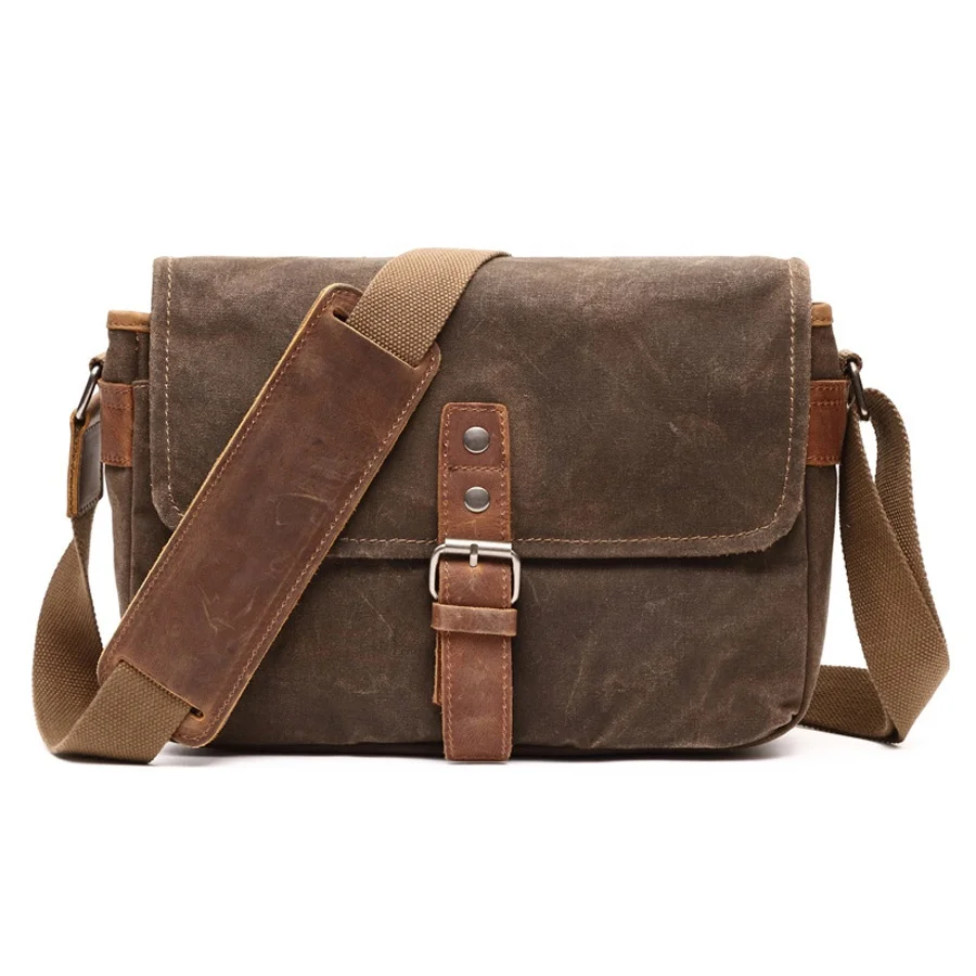Waxed Canvas Motorcycle Bag 