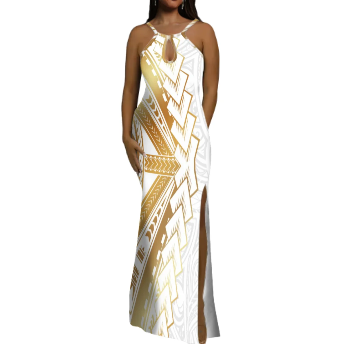 Summer Ladies White Sling Strap Dress Customized Elei Tribal Water Drop Design Sleeveless Slit Evening Dress Hawaii Dress| Alibaba.com Summer Ladies White Sling Strap Dress Customized Elei Tribal Water Drop Design Sleeveless Slit Evening Dress Hawaii Dress| Alibaba.com