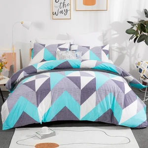 Wholesale Digital Print Duvet Cover Sets Polyester Microfiber Duvet Cover Bedding Set With Geometric Pattern