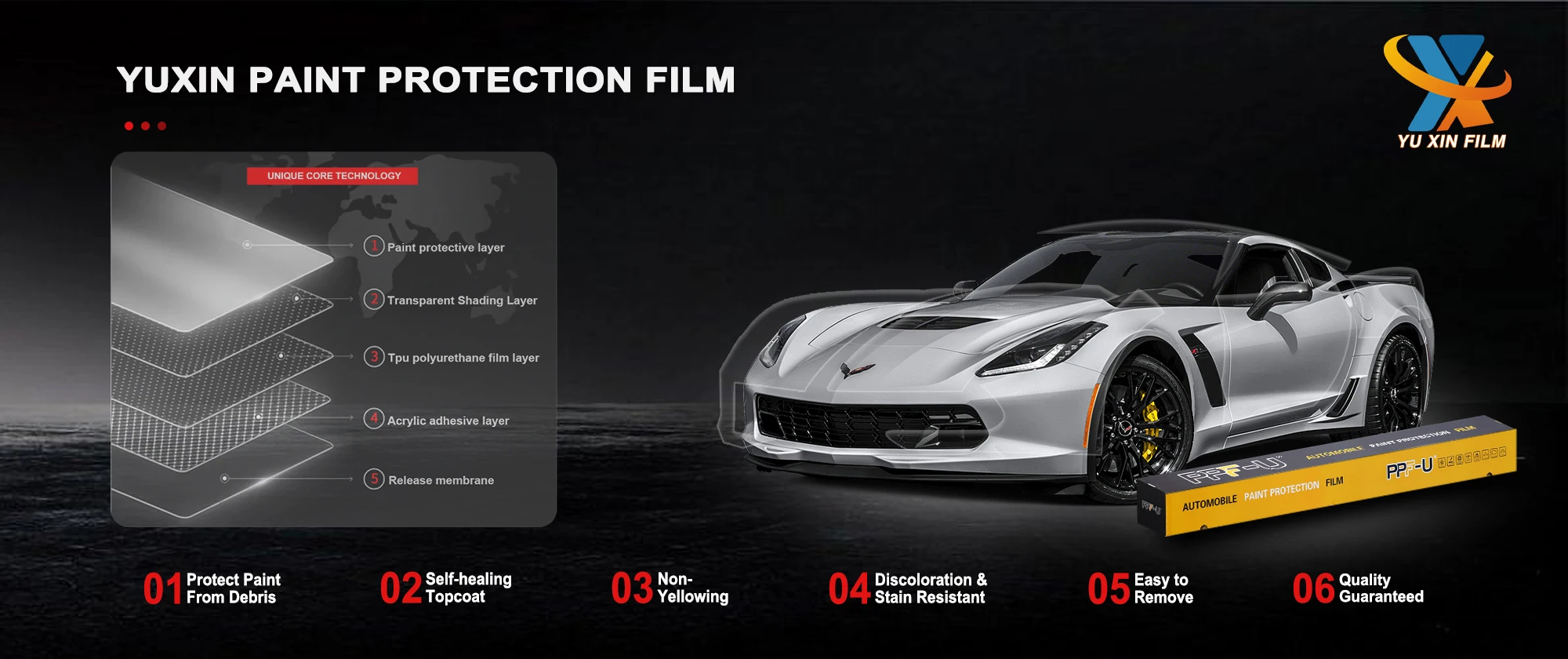 PPF-U Automotive Vinyl Wrap - Clear Gloss Protection