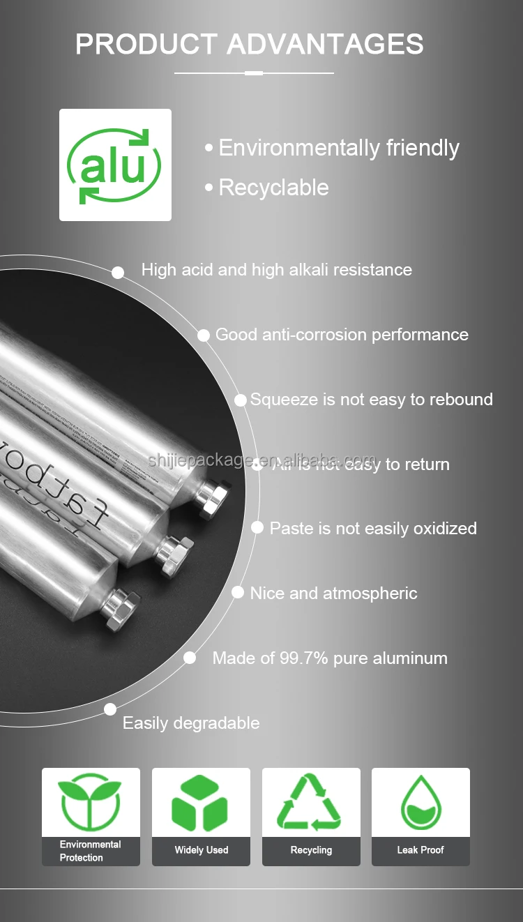 Custom Collapsible Tube Made Fillable Sealing 30ml 50ml 100ml 150ml Eco
