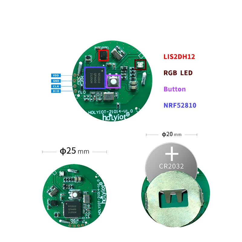 Beacon Tag met Versnellingsmeter Sensor 5.0 Laag Verbruik Waterdichte Ibeacon Tag