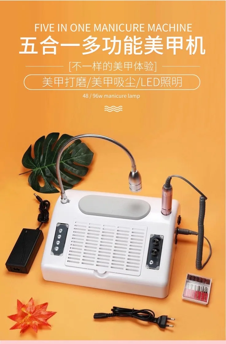 BQ 777 5 in 1 Nail Drill Machine With Table Dust Suction Collector
