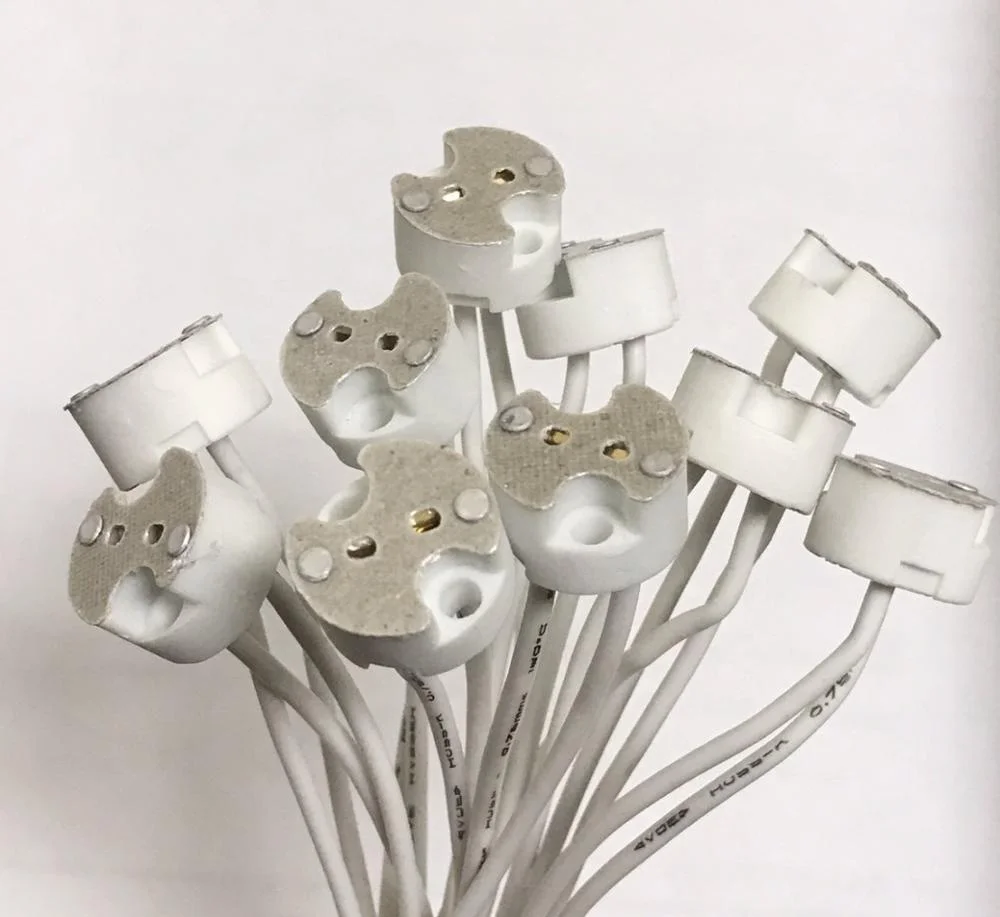 MR11 G4 Socket, GU5.3 Socket, LED Halogen Lamp Ceramic Wire Connector Base Socket