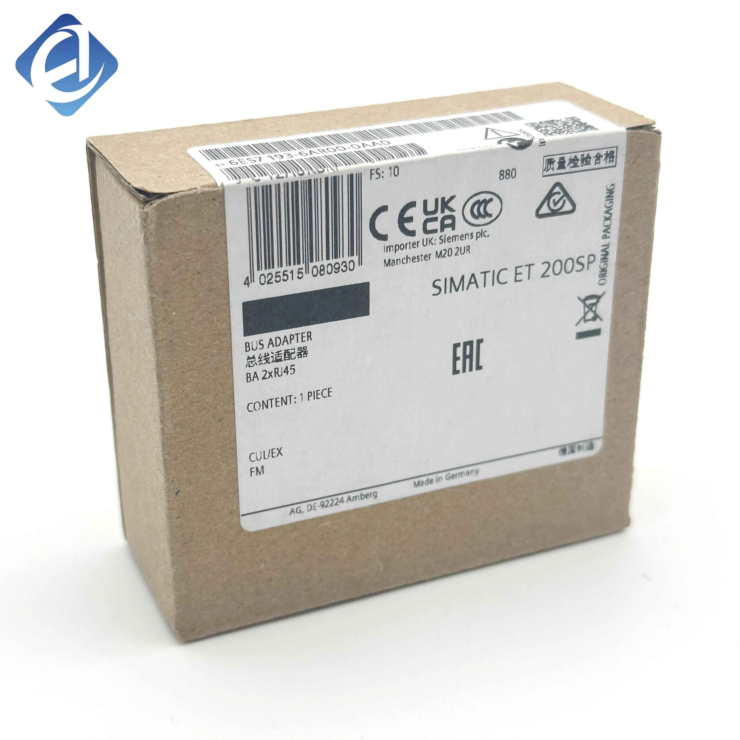 Jauns oriģināls SIMATIC ET200SP CPU modulis 6ES7155-6AU01-0CN0, 6es71556au010bn0 PLC RS485 sakaru interfeiss, krājums noliktavā