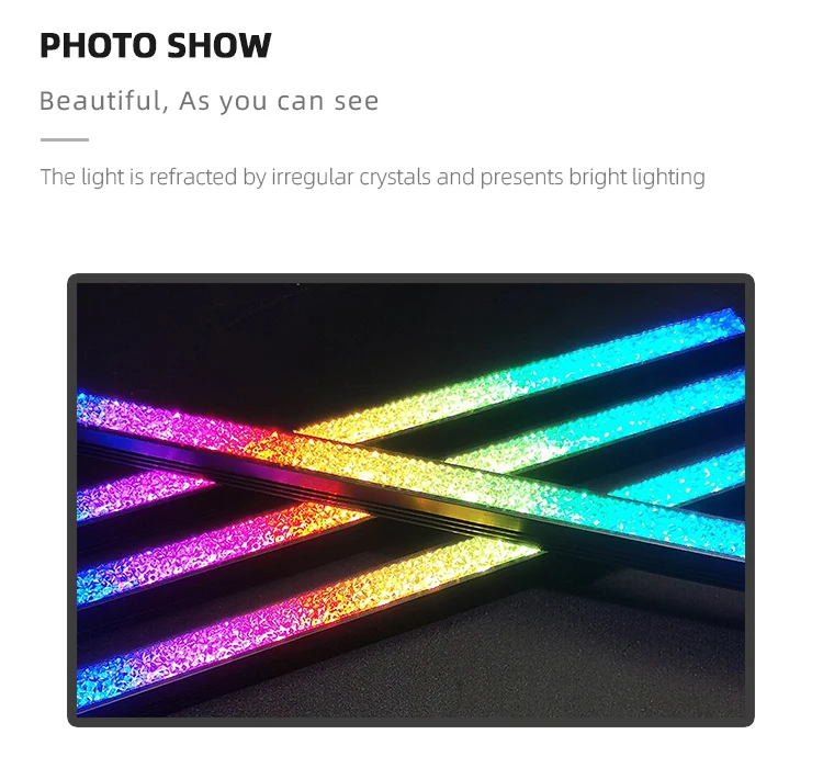 COOLMOON Diamond Ray 280mm Addressable 5V ARGB led strip Motherboard SYNC color Magnetic LED light bar for computer case