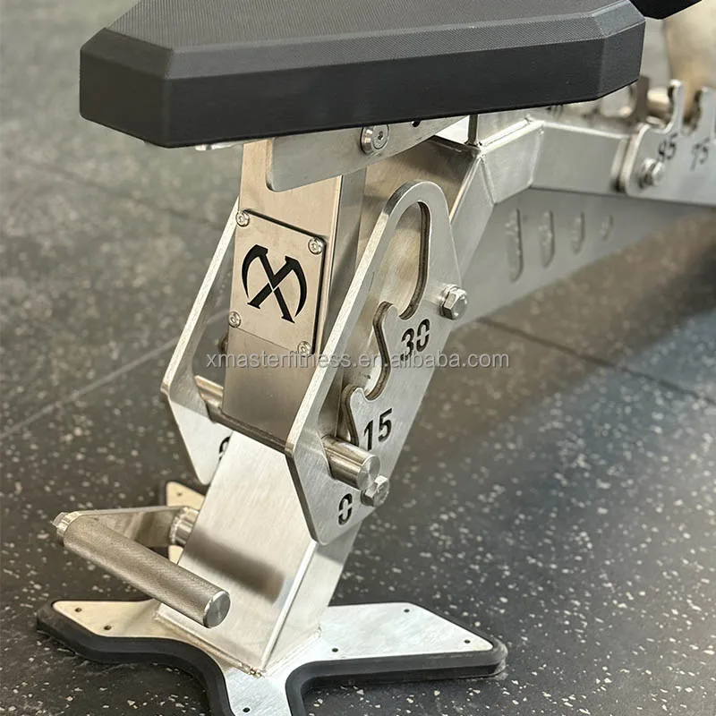 XMASTER Stainless Steel Adjustable Bench for GYM Strength Training