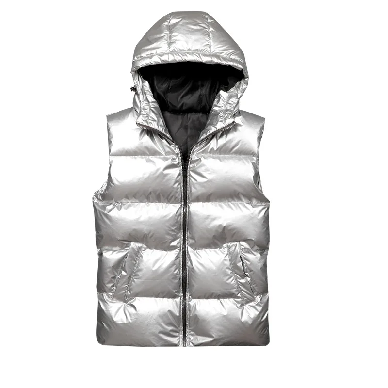 shiny puffer vest mens