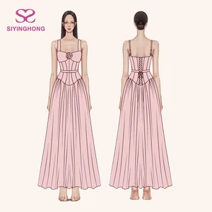 Made in China Oem Odm Brand Logo Small Orders Custom Designer Premium Clothes Manufacturers Y2K Clothing Women Casual Dress