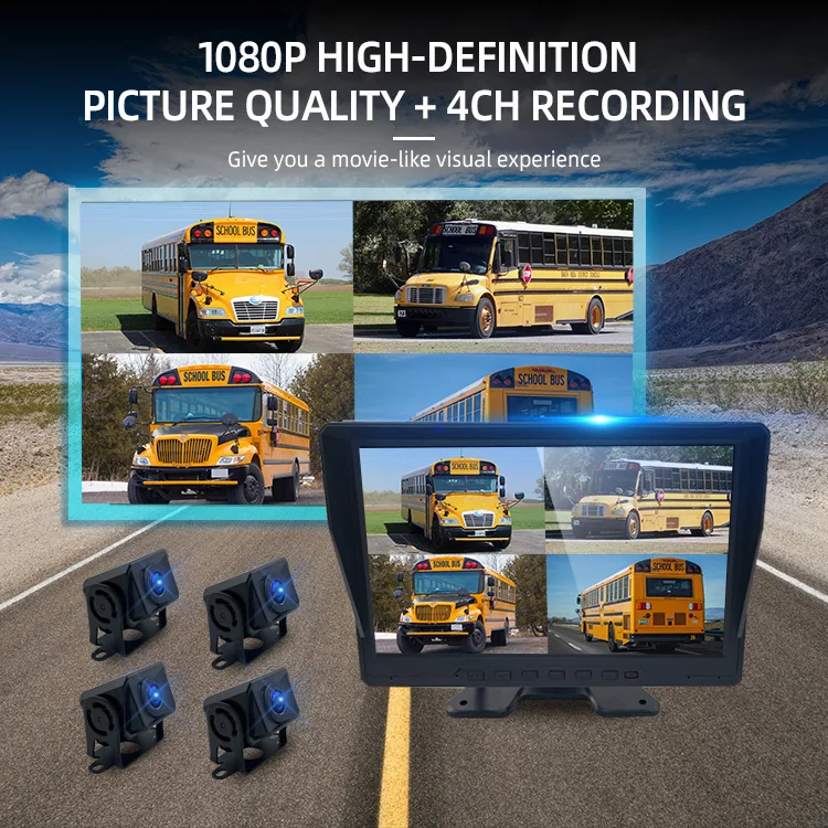 Wemaer 4CH 10.1'' Truck 1080P 4G Wifi Vehicle Car Security System Dash 4 Camara Para Auto MDVR Mobile DVR Camera for Bus details