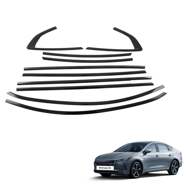 Window Trim for BYD Destroyer 05 Accessories Chazor ABS Glossy Black Window Modification Decorative Strip Exterior Accessory