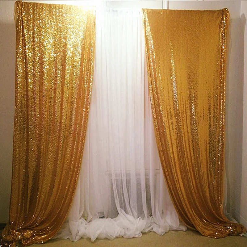 Dark Gold Backdrops Party Wedding Photo Booth Background Decor Sequin  Curtains Drape Panels - Buy Party Backdrops,Home & Garden,Cheap Party  Backdrops Product on 