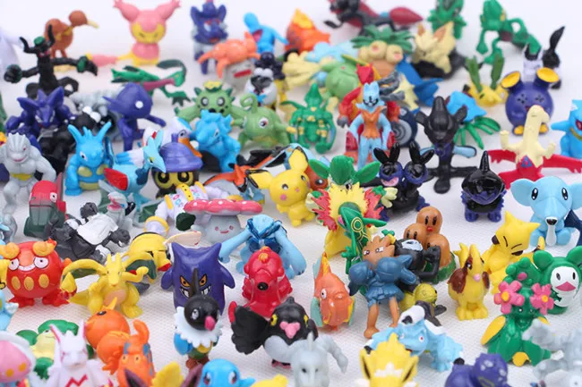 Funmo Poche Mignon Mini Figures 2-3cm Jouets Action Figurines Pokémon Mini Figures 96 pièces 
