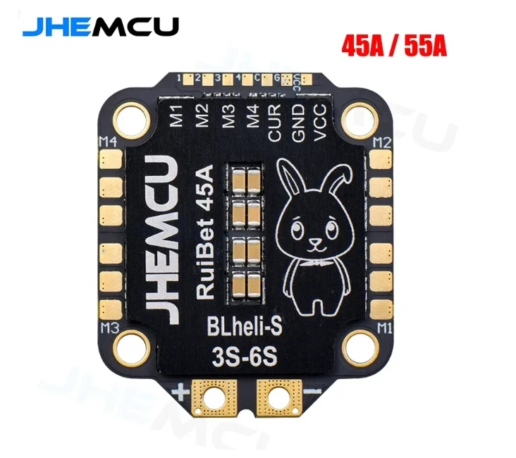 JHEMCU F722 45A Stack GF30F722-ICM 3~8S Lipo Flight Control RuiBet 45A 3~6S Lipo ESC 30x30mm pour FPV Quadcopter Freestyle Drone (1PC GF30F722-ICM FC