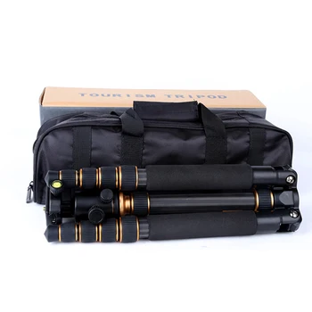 Tripod Camera Q666C Pro Carbon Fiber Tripod & Monopod for DSLR Digital DV Camera Portable Photo Stand Carry Bag & Ball Head detail image