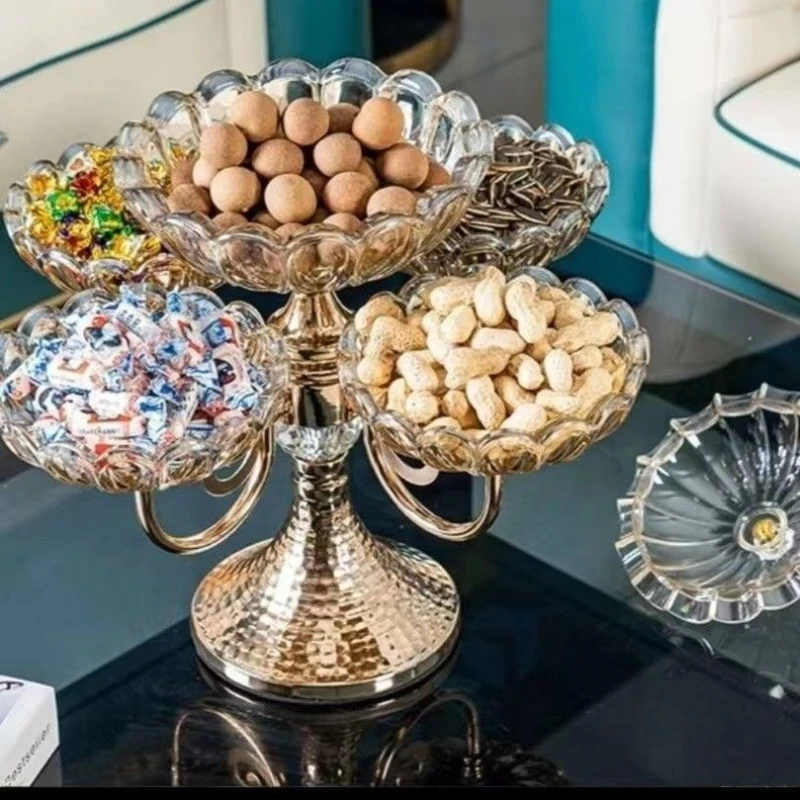 Arabic Luxury Gold Metal Display Platter Eco-friendly