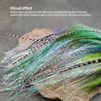 Multi-color Big-eye PVC Imitation Bait with Streamer, Mid-water Trout Fly Fishing Lure, Durable High Carbon Steel Fly Tackle – Lure – view 3