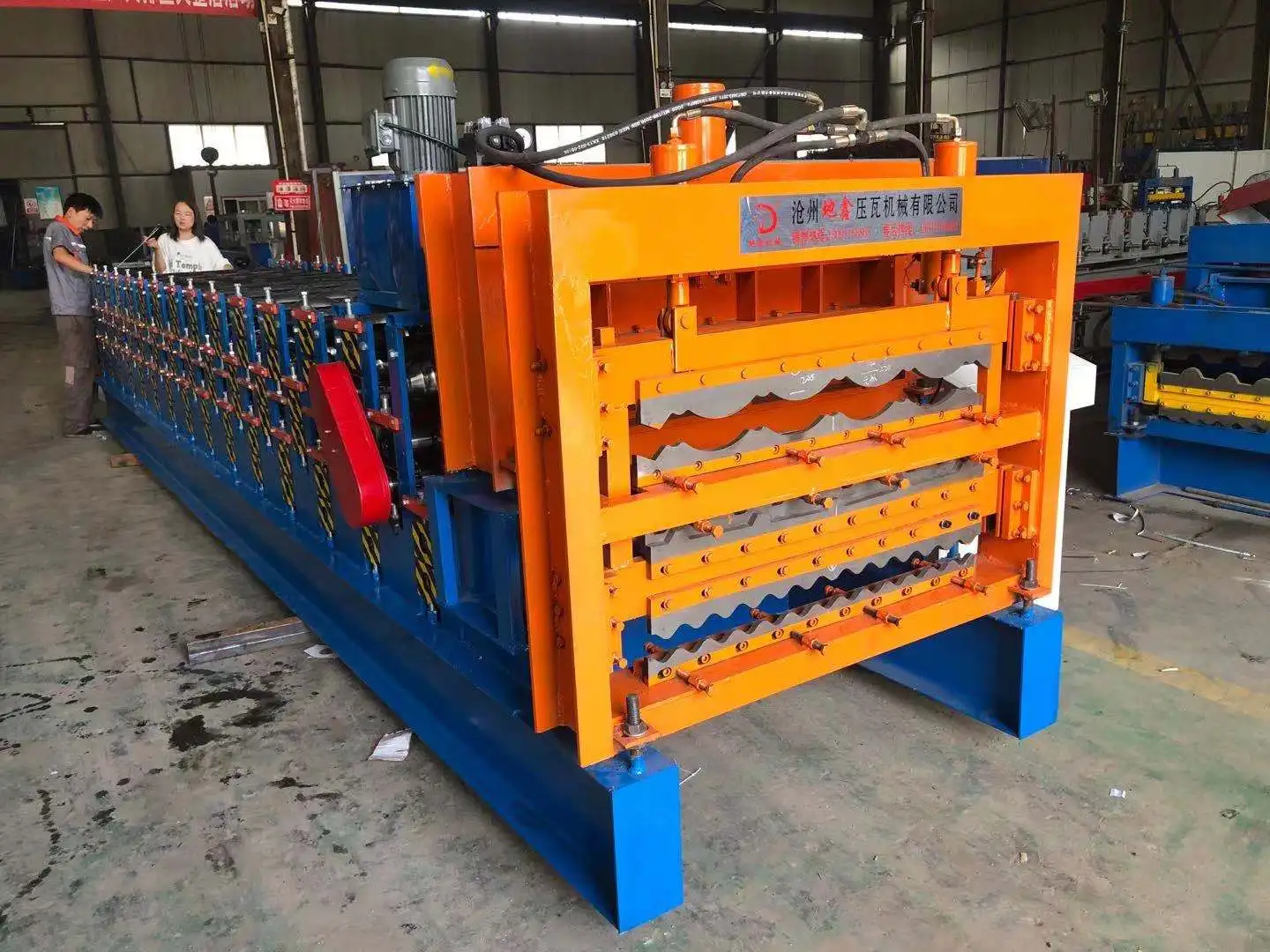 High Quality Full Automatic Roll Forming Corrugated Glazed Tile Three Layer Roofing Sheet Making Machine
